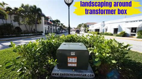 electric transformer box in backyard|landscaping around transformer box.